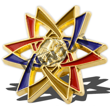 Benutzerdefinierte Mode Neuheit Emaille militärischen Gold Badge